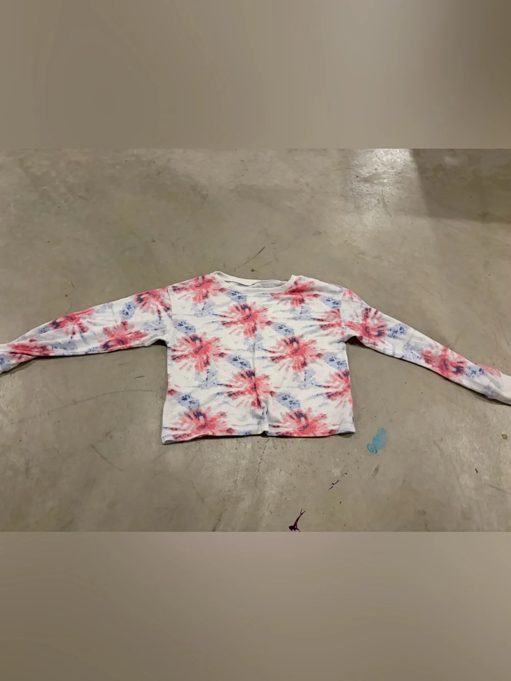 Carter's White Tie-Dye Pink & Blue Kids Pajama Set